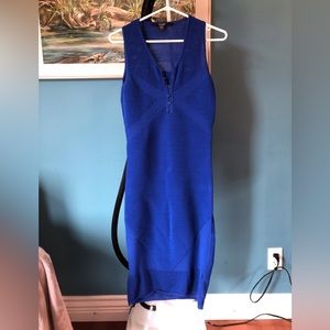 Royal blue midi dress by guess excellent condition